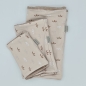 Preview: Loop für Hunde / Hundeschal beige braun mit zarten Blättern